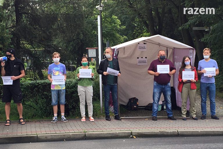 Protest przeciwko likwidacji porodówki