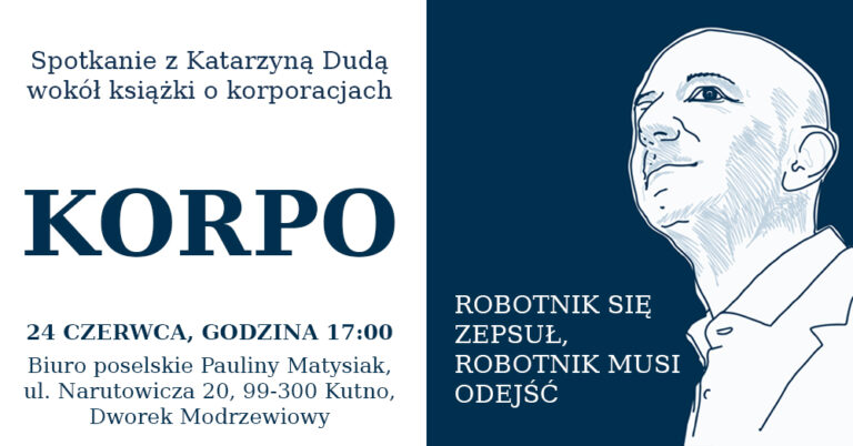 Zaproszenie: Spotkanie autorskie z&nbsp;Katarzyną Dudą, autorką książki „Korpo”