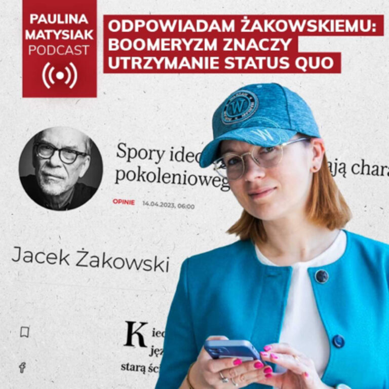Odpowiadam Żakowskiemu: boomeryzm znaczy utrzymanie status quo