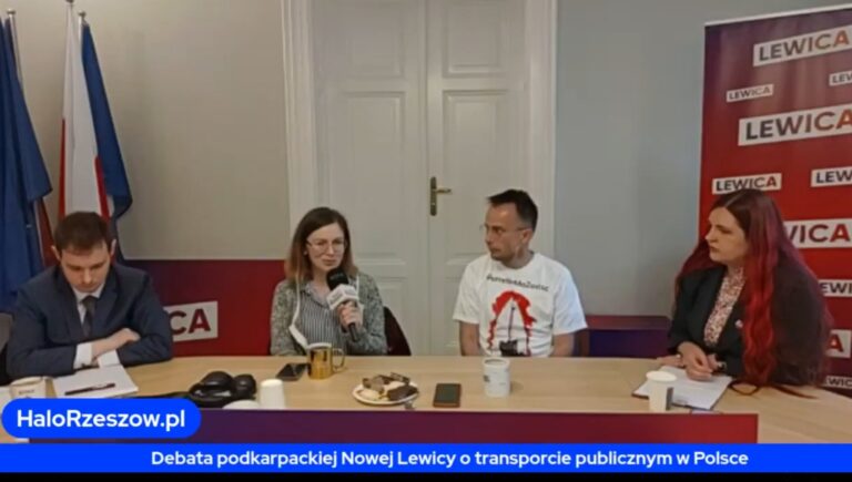 Rzeszowska Lewica o&nbsp;komunikacji publicznej z&nbsp;posłanką Pauliną Matysiak