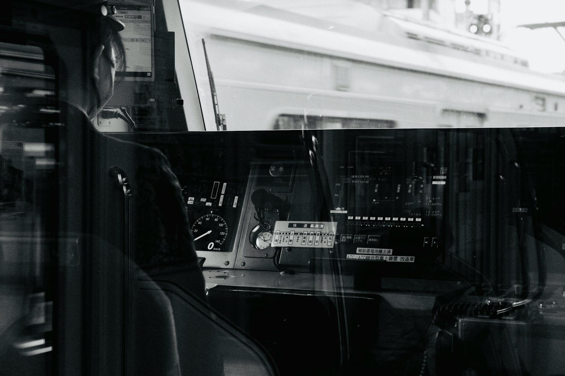 interior of train cab