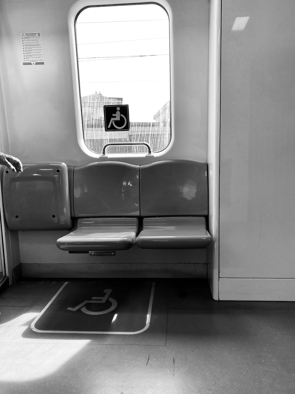 empty seats in metro train