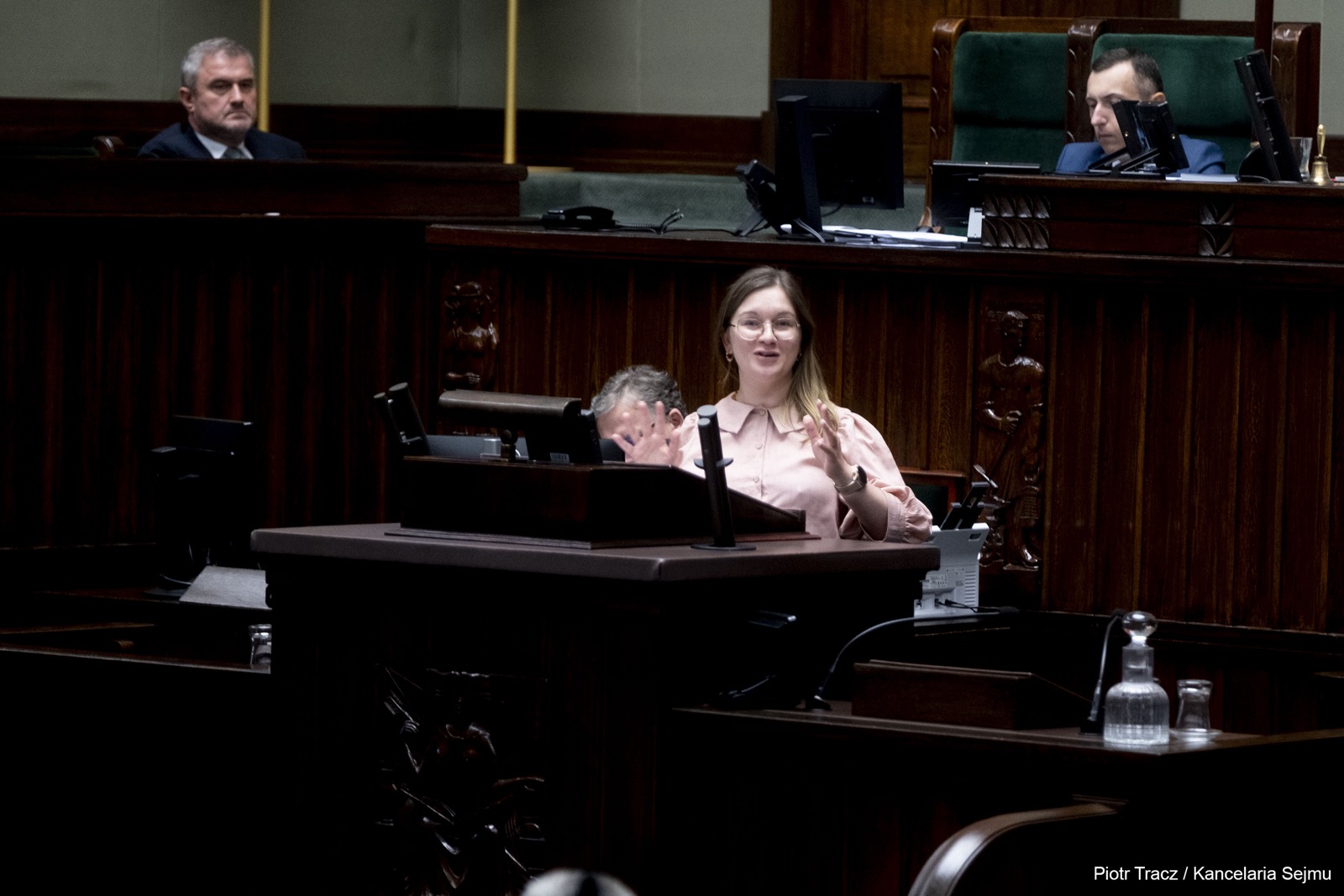 Posłanka Paulina Matysiak na mównicy sejmowej